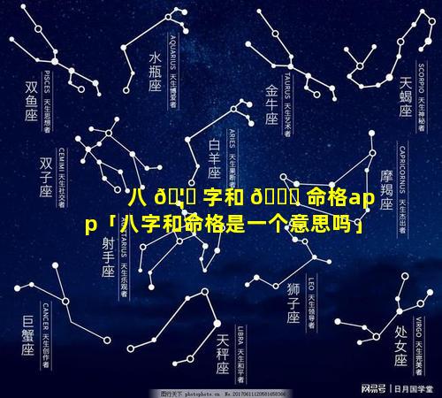 八 🦉 字和 🐞 命格app「八字和命格是一个意思吗」